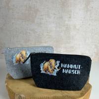 Mammut | kleine Kulturtasche | Kosmetiktasche | kleine Tasche| Tasche mit Spruch: Mammutmarsch Bild 1