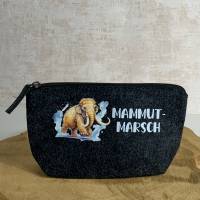 Mammut | kleine Kulturtasche | Kosmetiktasche | kleine Tasche| Tasche mit Spruch: Mammutmarsch Bild 2