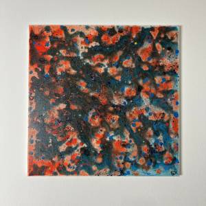 Original Abstraktes Acrylbild „UNENDLICHE WEITEN“ auf Leinwand | 50x50cm | Fluid Art | fluoreszierendes Neon | Wanddekor Bild 9