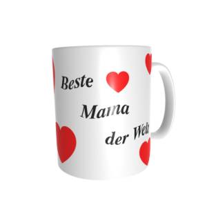 Bedruckte Tasse Muttertag Beste Mama der Welt Geschenk Mama Geschenk Kaffeetasse Teetasse Bild 1