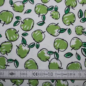 15,50 EUR/m Jersey Äpfel grün auf weiß Baumwolljersey Bild 8