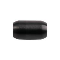 Edelstahl Magnetverschluss Schwarz 21x12mm (ID 8mm) gebürstet für rundes Leder und Bänder Bild 2
