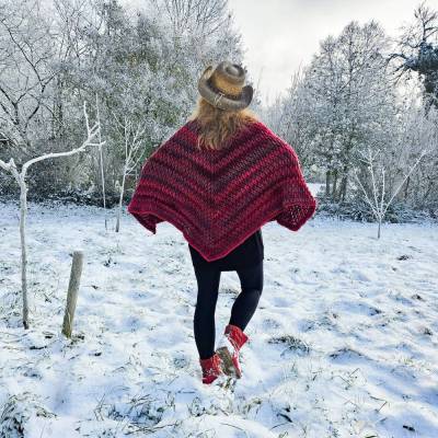 Häkelanleitung für Poncho+Mütze ,,Warmer Winter