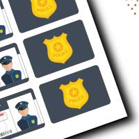 Personalisierte Mitgebsel Ausweise für kleine Polizisten | Mitgebsel Kindergeburtstag Polizei | Polizeiparty AUSWEIS | D Bild 3