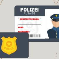 Personalisierte Mitgebsel Ausweise für kleine Polizisten | Mitgebsel Kindergeburtstag Polizei | Polizeiparty AUSWEIS | D Bild 4