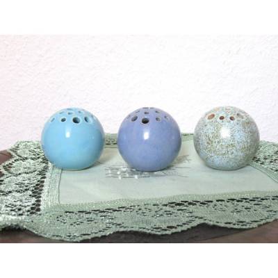 Minivase, 3er-Set, Ikebana, Keramik, Steckvase, Blumenvase,