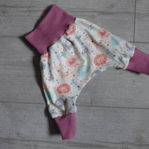 Babyset/Kinderset/Kleidungsset/Oversized-Pulli/Pumphose/Babypulli/Babyhose/Mitwachshose/Giraffe/rosa Bild 7