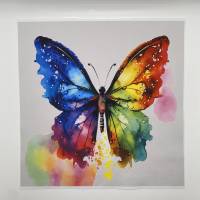 Canvas Panel, 25x25 cm, Watercolor Schmetterling Bild 1
