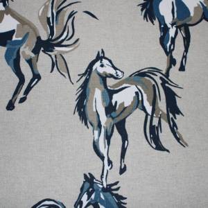 16,20 EUR/m Canvas Dekostoff Darius Pferde auf hellbeige Leinenoptik Baumwollmix Bild 7