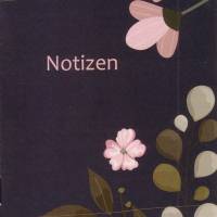 Notizheftchen Notizen mit Blumen und Zweigen auf Schwarz, DIN A6 Notizheft blanko, Paperback mit Softcover Bild 2