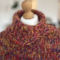 Mohairsweater, handgestricktes Einzelstück, Sweater Mohair, unisex, bunt, abnehmbarer Kragen Bild 6