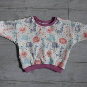 Babyset/Kinderset/Kleidungsset/Oversized-Pulli/Pumphose/Babypulli/Babyhose/Mitwachshose/Giraffe/rosa Bild 3