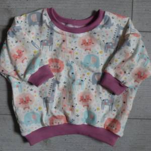 Babyset/Kinderset/Kleidungsset/Oversized-Pulli/Pumphose/Babypulli/Babyhose/Mitwachshose/Giraffe/rosa Bild 4
