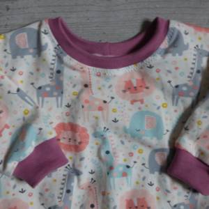 Babyset/Kinderset/Kleidungsset/Oversized-Pulli/Pumphose/Babypulli/Babyhose/Mitwachshose/Giraffe/rosa Bild 5