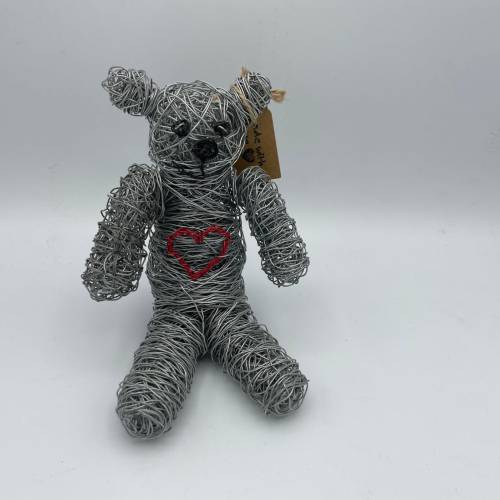 Teddybär aus Draht - handgefertigt