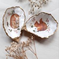 handgefertigte Austerndekoration • Eichhörnchen • verschiedene Tiere, Geschenk Bild 2