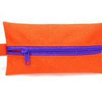 Täschchen wetbag ORANGE Outdoorstoff Zipper violett LILA TaTüTa Inhalator Kosmetik, Schlüsselanhänger, by BuntMixxDESIGN Bild 1