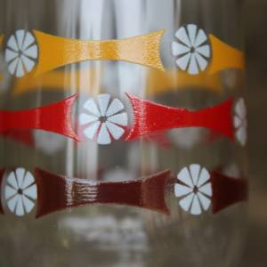 5 Limonadengläser 0,3 l Saftgläser Wassergläser Pop Art Gläser Vintage 70er Jahre DDR Bild 5
