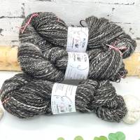 Handgesponnene Wolle Shetland und Seide in Naturfarben Bild 3