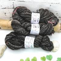 Handgesponnene Wolle Shetland und Seide in Naturfarben Bild 4