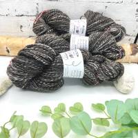 Handgesponnene Wolle Shetland und Seide in Naturfarben Bild 6