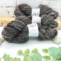 Handgesponnene Wolle Shetland und Seide in Naturfarben Bild 7