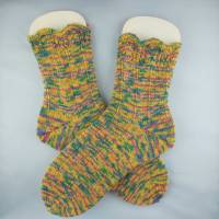 Socken Größe 38/39, handgestrickt, Stricksocken Wollsocken Bild 5