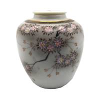 Japanische Teedose Teeurne mit handgemalten Kirschblüten Bild 2