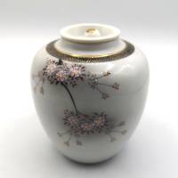 Japanische Teedose Teeurne mit handgemalten Kirschblüten Bild 3