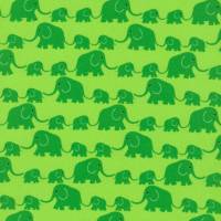 Westfalenstoffe Junge Linie grün Elefanten Baumwolle Webware Druckstoff Bild 1