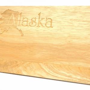 Brotbrett Alaska USA Gravur Frühstücksbrett Holz Schneidbrett Amerika Servierbrett Bild 3