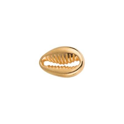 Zamak-Anhänger/Verbinder Kauri-Muschel gold 12x8mm 24K vergoldet für Armbänder, Ketten, Ohrringe