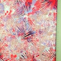 ♕ Viskose-Jersey mit Palmblättern Brauntöne oder Rot-Lila  50 x 145 cm Nähen Stoff ♕ Bild 4