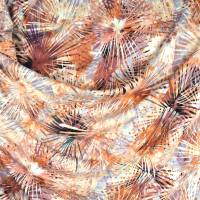 ♕ Viskose-Jersey mit Palmblättern Brauntöne oder Rot-Lila  50 x 145 cm Nähen Stoff ♕ Bild 9