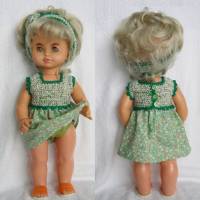 Sommerkleidung Puppen Blumenkleid 4-Set, Puppenkleid 40 cm, Puppenkleidung, Stehpuppen, Babypuppe, Stirnband Millefleurs Bild 1