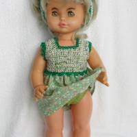 Sommerkleidung Puppen Blumenkleid 4-Set, Puppenkleid 40 cm, Puppenkleidung, Stehpuppen, Babypuppe, Stirnband Millefleurs Bild 3