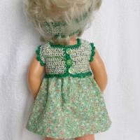 Sommerkleidung Puppen Blumenkleid 4-Set, Puppenkleid 40 cm, Puppenkleidung, Stehpuppen, Babypuppe, Stirnband Millefleurs Bild 4