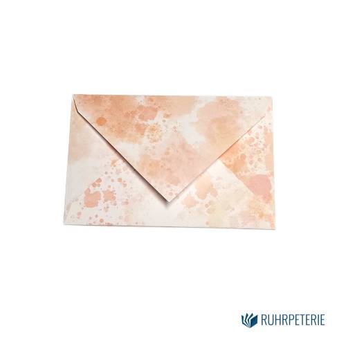 20 kleine Briefumschläge Aquarell Rosa, handgemacht, für Gutscheine / Visitenkarten