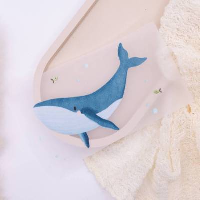 Bügelbild Wal Aufnäher Shirt bedrucken - Geschenk Shirt verzieren Iron On Patch - Wale Kindershirt Geschenk Freundin