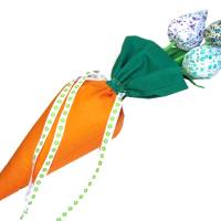 Geschenkbeutel Set *Karotte & Tulpen* Frühling Ostern Baumwolle mit Tunnelzug Bild 6