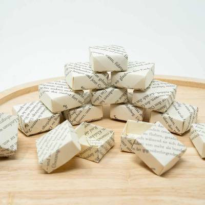 10 Mini Origami Geschenkboxen | Handgemachte Geschenkschachtel für Gastgeschenk Geldgeschenk 