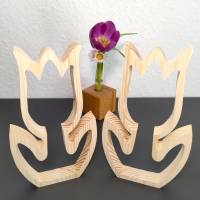 Tulpe aus Holz / Holzblume / Holztulpe Bild 5