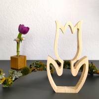 Tulpe aus Holz / Holzblume / Holztulpe Bild 8