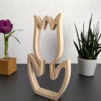 Tulpe aus Holz / Holzblume / Holztulpe Bild 9