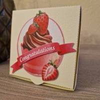 Erdbeere / Geschenkverpackung / Cupcake / süß / Geschenkverpackung in Erdbeer Motiv / Erdbeeren Verpackungsideen Bild 3