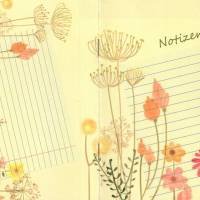 Notizheftchen Notizen mit Wiesenblumen, DIN A6 Notizheft blanko, Paperback mit Softcover (mit Druckfehler*) Bild 2