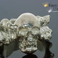 Goldschmiede Silberring "skull", Totenkopf Ring, Totenkopfring, massiver Ring, Gothik, Rock, Metal, Unisex Silbe Bild 1