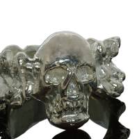 Goldschmiede Silberring "skull", Totenkopf Ring, Totenkopfring, massiver Ring, Gothik, Rock, Metal, Unisex Silbe Bild 2