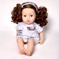 Tunika für 43cm Puppe mit bezaubernden Eulen - Handgefertigt Bild 1