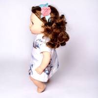 Tunika für 43cm Puppe mit bezaubernden Eulen - Handgefertigt Bild 3